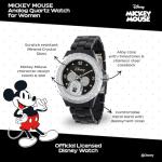 Disney Women's Mickey Mouse Watch – Classic Mickey Watch for Women – Stylish & Vintage-Inspired Mouse Watches for Men – Metal Strap, Push-Button Clasp, Sparkle Dial