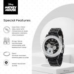 Disney Women's Mickey Mouse Watch – Classic Mickey Watch for Women – Stylish & Vintage-Inspired Mouse Watches for Men – Metal Strap, Push-Button Clasp, Sparkle Dial