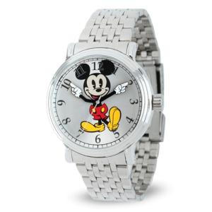 Disney Mickey Mouse Articulating Hands Watch for Men – Stylish Mickey Mouse Watch for Men, Gift Enthusiasts, Full Color Watches with Silver Dial and Stainless Steel Strap