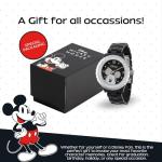 Disney Women's Mickey Mouse Watch – Classic Mickey Watch for Women – Stylish & Vintage-Inspired Mouse Watches for Men – Metal Strap, Push-Button Clasp, Sparkle Dial