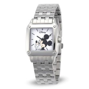Disney Officially Licensed Mickey Mouse Watch – Stylish Mickey Mouse Watches for Women – Classic & Elegant Watch Fans – Women's Square Watches with White Dial & Silver Strap