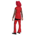 Descendants Red Costume with Pocketwatch, Official Disney Rise of Red Outfit and Accessory, Wig not Included, (4-6x)