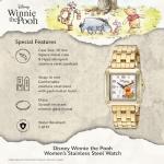 Disney Classic Winnie The Pooh Women’s Watch Featuring Square Dial with Pooh and Friends – Timeless Gift Fans, Collectors, and Lovers of Nostalgic Animation – Gold-Tone Case and Gold Link Bracelet