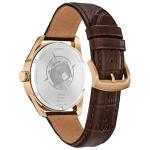 Citizen Men's Eco-Drive Hometown Mickey Mouse, Brown Leather Strap, Gold-Tone Stainless Steel Case Watch (Model: AW0088-04W)