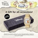 Disney Classic Winnie The Pooh Women’s Watch Featuring Square Dial with Pooh and Friends – Timeless Gift Fans, Collectors, and Lovers of Nostalgic Animation – Gold-Tone Case and Gold Link Bracelet