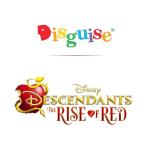 Descendants Red Costume with Pocketwatch, Official Disney Rise of Red Outfit and Accessory, Wig not Included, (4-6x)