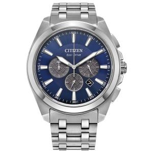 Citizen Men 's Classic Chronograph Date Eco-Drive Silver Watch 41MM CA4510-55L