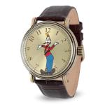 Disney Men's Goofy Watch – Stylish & Fun Goofy Watches for Men – Gift Fans & Collectors – Classic Watch with Leather Strap, White Dial & Metal Case