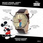 Disney Men's Goofy Watch – Stylish & Fun Goofy Watches for Men – Gift Fans & Collectors – Classic Watch with Leather Strap, White Dial & Metal Case