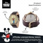 Disney Men's Goofy Watch – Stylish & Fun Goofy Watches for Men – Gift Fans & Collectors – Classic Watch with Leather Strap, White Dial & Metal Case