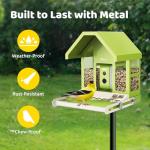 Birdfy Smart Bird Feeder with Camera, Durable Metal Feeders for Outdoors, Auto-Identify & Record Video, Instant Alert, Live Bird Watching Camera Solar, Gifts for Backyard Birder (AI Lifetime Free)