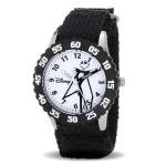 Disney Jack Skellington Kids Watch for Boys Ages 3–7 – Time-Teaching Watch Featuring Character Dial – Great Gift for Halloween Fans – Black Bezel and Black Fabric Strap with Velcro Closure