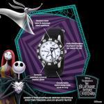 Disney Jack Skellington Kids Watch for Boys Ages 3–7 – Time-Teaching Watch Featuring Character Dial – Great Gift for Halloween Fans – Black Bezel and Black Fabric Strap with Velcro Closure
