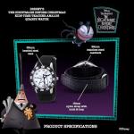 Disney Jack Skellington Kids Watch for Boys Ages 3–7 – Time-Teaching Watch Featuring Character Dial – Great Gift for Halloween Fans – Black Bezel and Black Fabric Strap with Velcro Closure