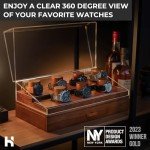 Premium Wooden Watch Display Case for 7 Watches