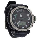 Casio Pro Trek Men's Black Dial Triple Sensor Solar Powered PRG601-1