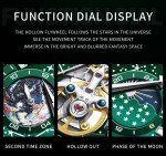OLEVS Men's Automatic Skeleton Tourbillon Watch - Green