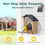 BBPECO Solar Powered Bird Feeder Camera, 3L Capacity Smart Feeder for AI Identify Over 10000 Species, Cloud Storage, Auto Capture & Instant Arrival Alerts, Ideal Bird Lovers Gifts