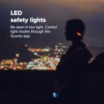 SUUNTO Wing 2 Open-Ear Bone Conduction Headphones, Wireless Bluetooth Earphones, Running Sports, IP66 Waterproof, Head Movement Control, Safety LED Lights, 12H Playtime+24H Powerbank, Coral Orange