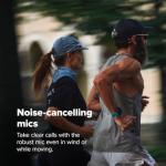 SUUNTO Wing 2 Open-Ear Bone Conduction Headphones, Wireless Bluetooth Earphones, Running Sports, IP66 Waterproof, Head Movement Control, Safety LED Lights, 12H Playtime+24H Powerbank, Coral Orange