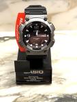 Casio Men's Tough Solar 5 Alarms Gray Case Black Resin Watch 47MM AQS810W-1A4V