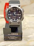 Casio Men's Tough Solar 5 Alarms Gray Case Black Resin Watch 47MM AQS810W-1A4V
