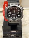 Casio Men's Tough Solar 5 Alarms Gray Case Black Resin Watch 47MM AQS810W-1A4V