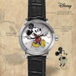 Disney Mickey's Articulating Hands Watch - Mickey Mouse Watch for Men - Vintage 90s Watches - Classic Men's Toys - Stylish Design - Silver Case - Leather Strap