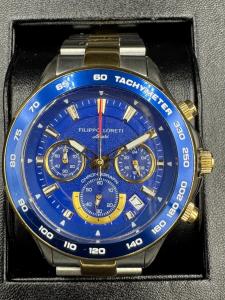 Filippo Loreti Ascari Monza Two Tone Blue Gold Steel Chronograph 42mm New Box MN