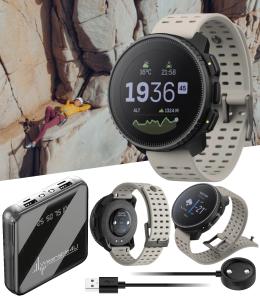 SUUNTO Vertical Adventure GPS Steel Watch Black Sand Offline Map with Power Bank