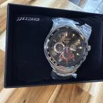 Authentic Seiko Men Solar Coutura Black Dial With Pixelated Pattern Watch SSC743