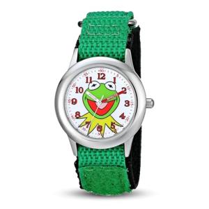 Disney Kids' W001623 The Muppets Kermit Stainless Steel Watch with Nylon Strap