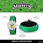 Disney Kids' W001623 The Muppets Kermit Stainless Steel Watch with Nylon Strap