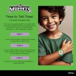 Disney Kids' W001623 The Muppets Kermit Stainless Steel Watch with Nylon Strap