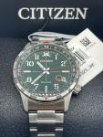 $325 🔥 CITIZEN Eco-Drive AVION Pilot Aviator Stainless Steel Men's Travel Watch