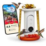 Birdbuddy Smart Non-Solar Pro Hummingbird Feeder with Camera - AI Bird Identification, 2K Video, 5MP Photos, Outdoor Hanging, Gift for Bird Watching