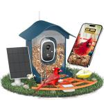 DOCOON Smart Bird Feeder with Camera, 2K HD AI Identify Birds Species, Bird Watching Camera with Solar Panel, Auto Capture Bi rd Videos & Instant Notifications, Ideal Present for BirdLover