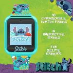 Disney Stitch Kids Smartwatch with Touchscreen, Camera, Games, Timer, Step Counter, Alarm & Calculator – Fun Interactive Watch with 10 Faces & Printed Silicone Strap – Fits Wrists 5.5" to 8"