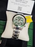 Invicta / GLYCINE 5 Five Elements WOOD Green Swiss Z60 Chronograph mens watch