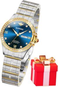 OUPINKE Women’s Rose Gold Diamond Automatic Watch