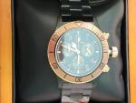 Glycine GL1008 Combat Wrist Watch for Men chronograph rosegold 42mm black quartz