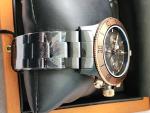 Glycine GL1008 Combat Wrist Watch for Men chronograph rosegold 42mm black quartz