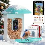 Bird Feeder with Camera, Smart Bird House with Cam for Outside, 2K HD Auto Record Video, AI Identification & Instant Alerts, Solar Powered, Bird Watching Gifts for Family and Birdlovers