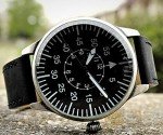 Mil-Tec Vintage Aviator Black Dial Quartz Watch
