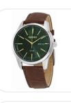 Seiko Men's Dark Green Sunray Dial Solar Powered Watch SNE529