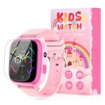 OKYUK 4G Kids Smart Watch with GPS Tracker & SOS Alert - Video Call, 2-Way Calling, Chat, App - with SIM Card for Ages 4-12 - Perfect Educational Gift (Pink)