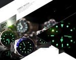 TEINTOP Loreo Men's Automatic Mechanical Watch - Silver Black
