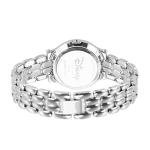 Disney Adult Round CZ Stone Analog Quartz Floating Stones Bracelet Watch, Elsa/Silver