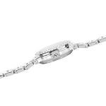 Disney Adult Round CZ Stone Analog Quartz Floating Stones Bracelet Watch, Elsa/Silver