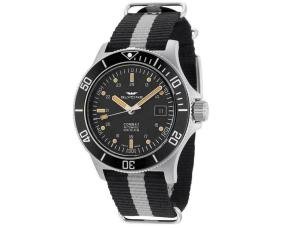 GLYCINE GL0083 Mens Combat Sub Automatic Black Dial Nylon NATO Strap Watch $1450